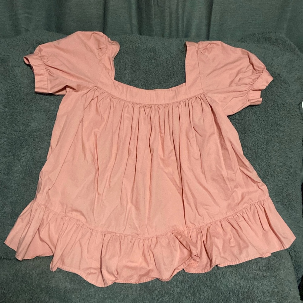Old Navy Pink Peplum Blouse Size XS